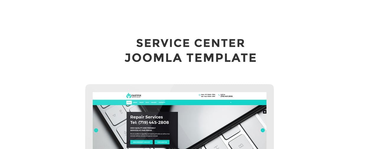 сервисный центр чистый минимальный шаблон joomla