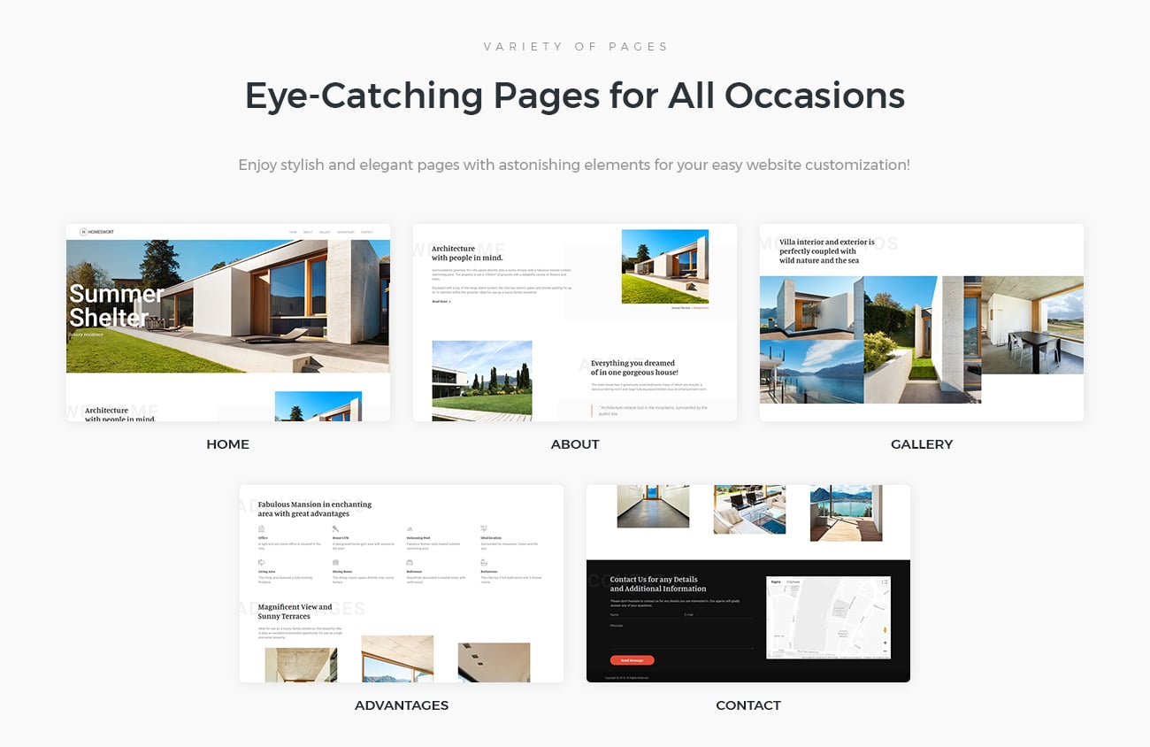 роскошная недвижимость wordpress elementor theme