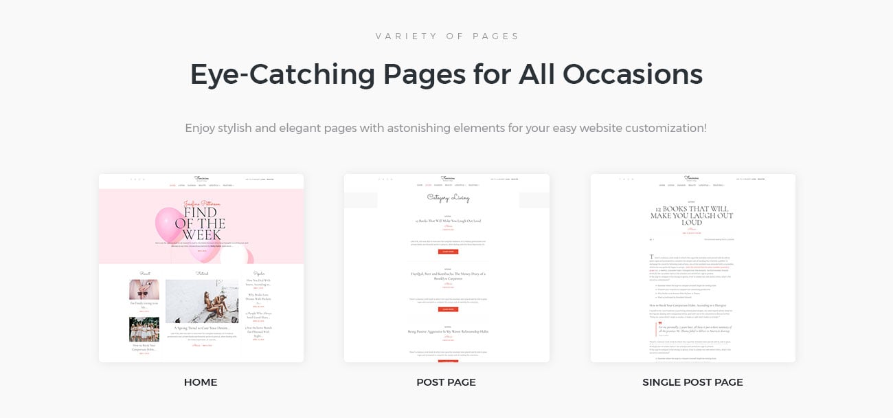 женский блог wordpress elementor theme