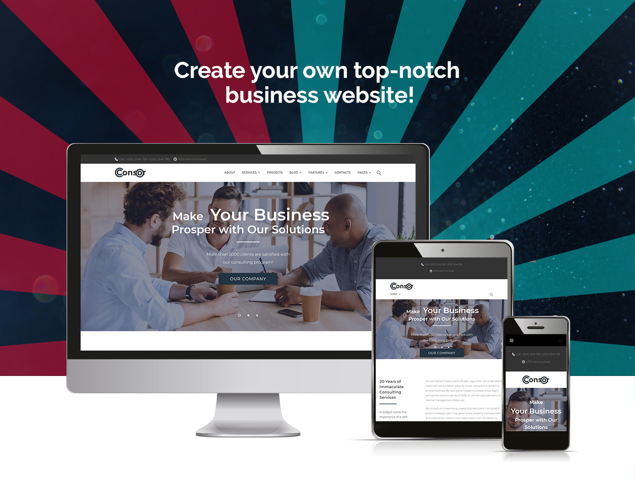 бизнес консалтинг wordpress elementor theme