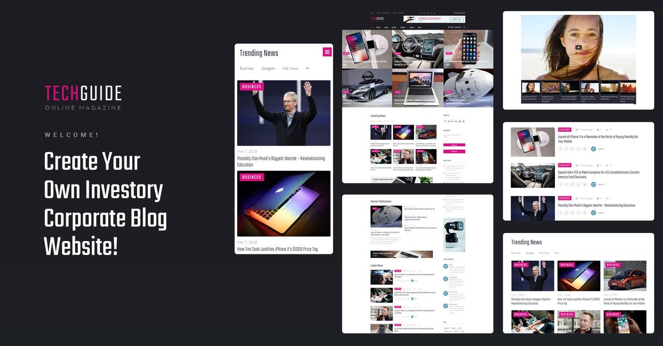 технический блог wordpress elementor theme
