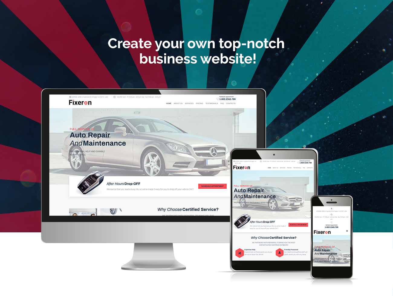 ремонт автомобилей wordpress elementor тема