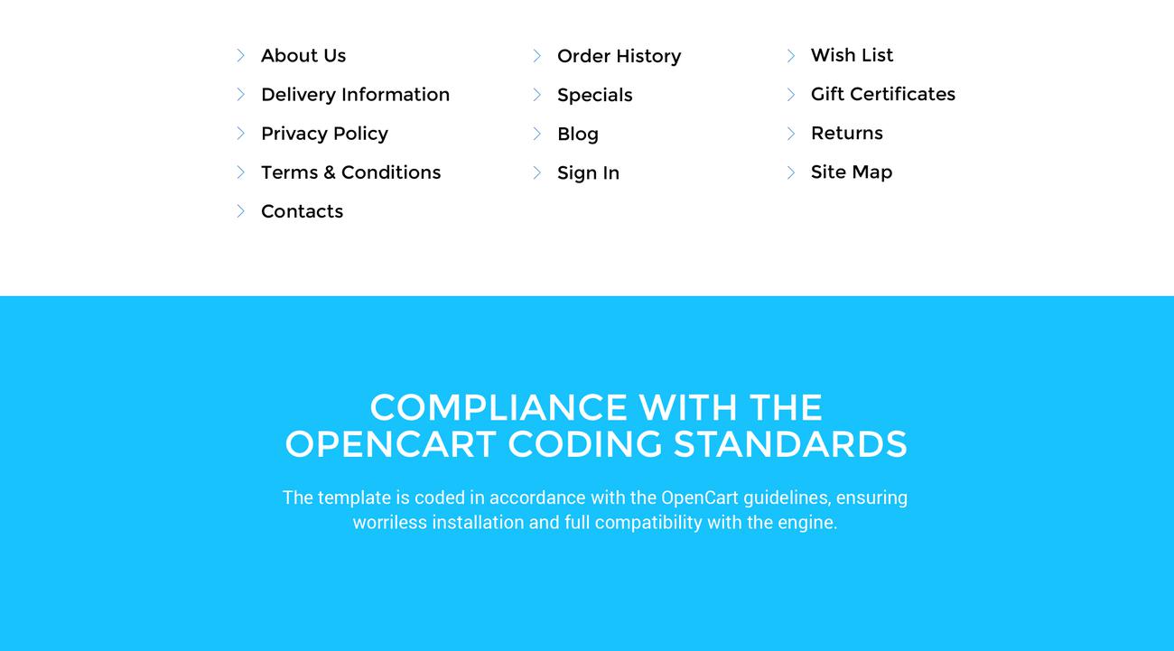 шаблон opencart магазина зимнего спортивного инвентаря