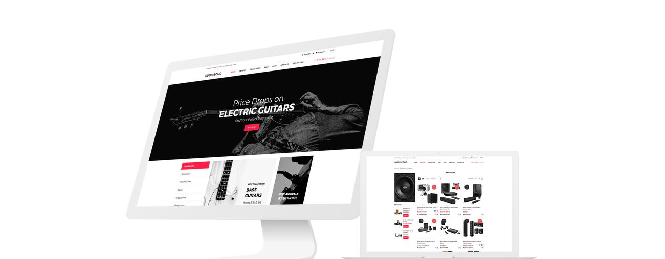 стильная аудиоаппаратура интернет-магазина shopify theme