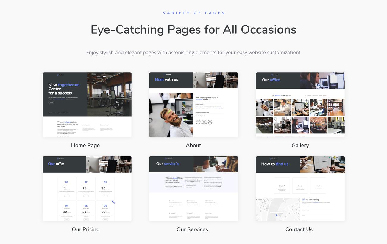 Coworking Centre WordPress Elementor Theme