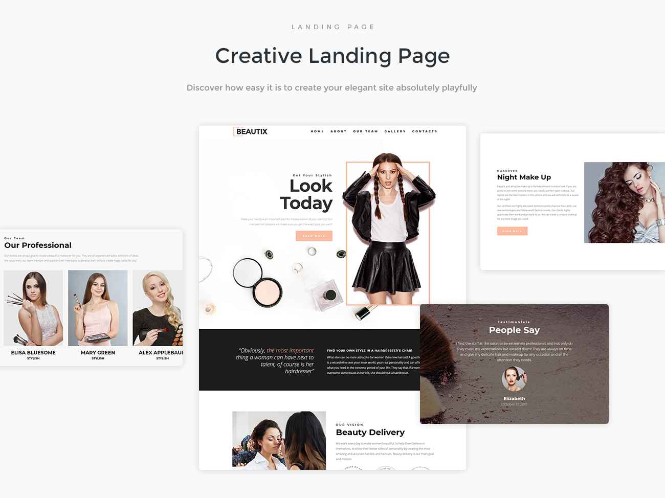 шаблон целевой страницы wordpress beauty elementor