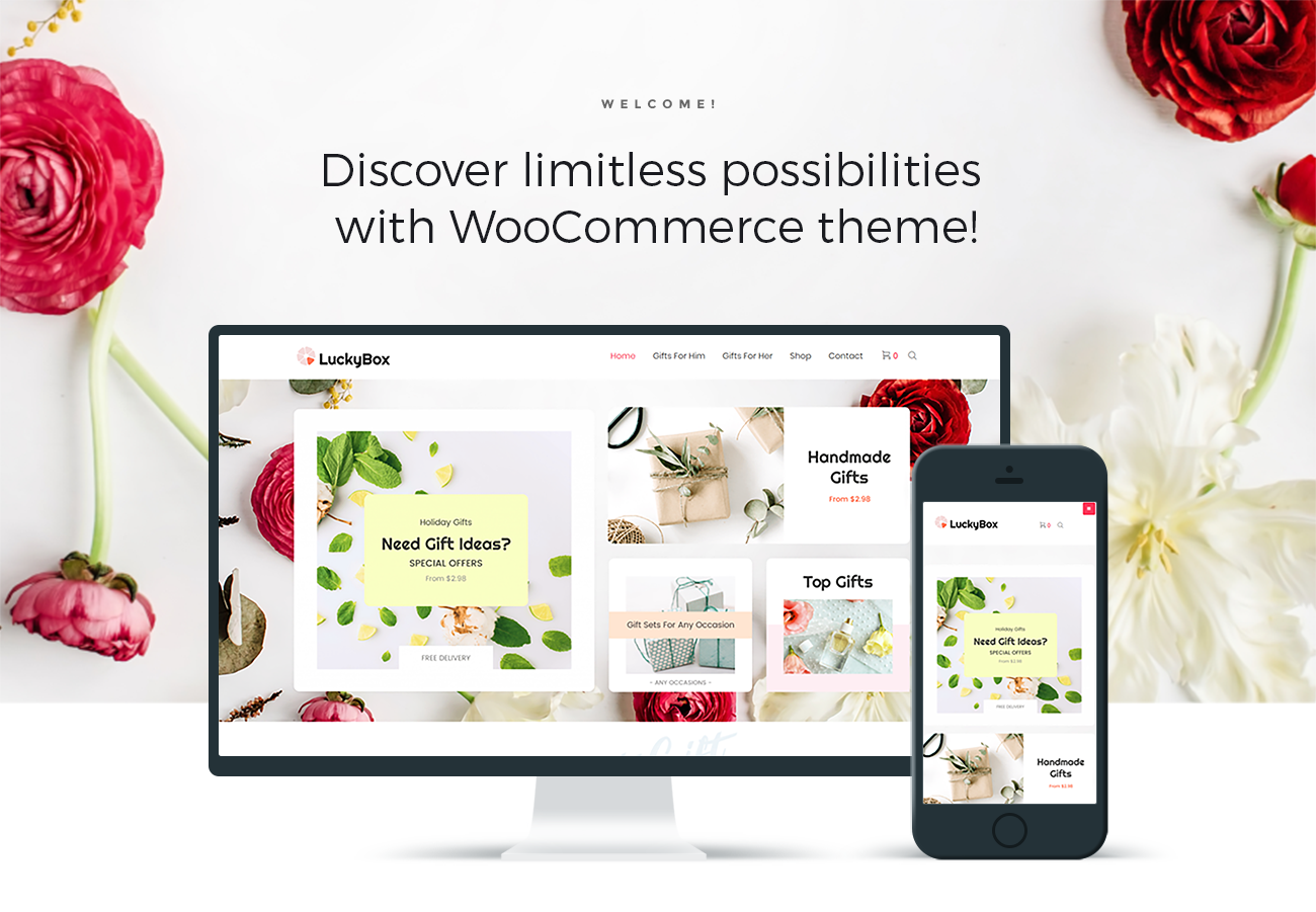 магазин подарков elementor woocommerce тема