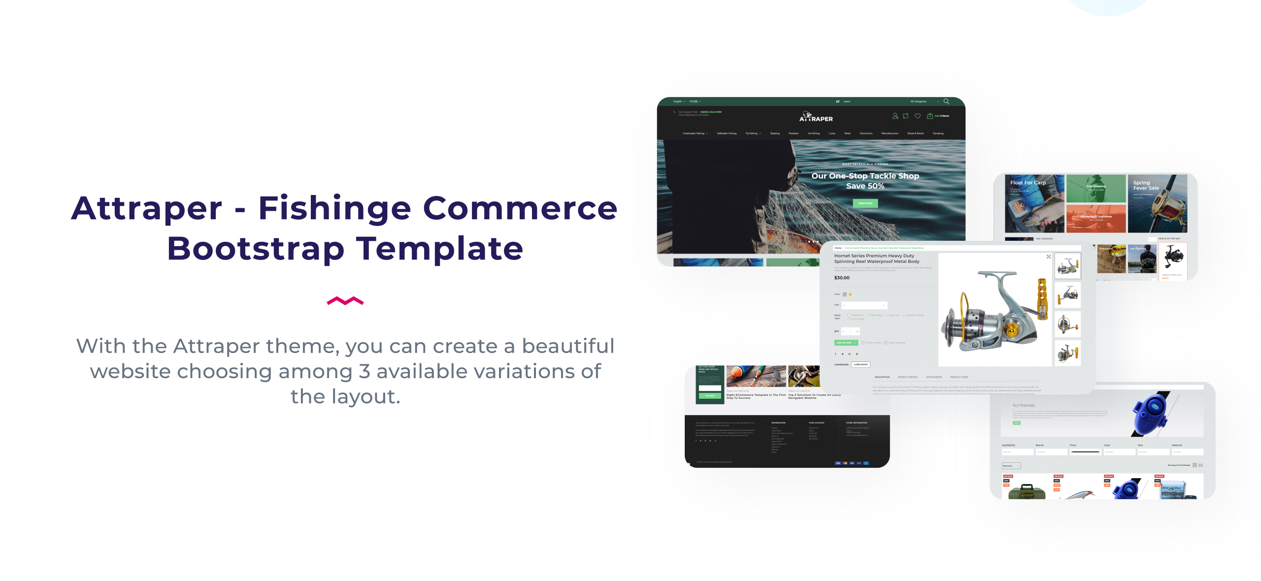 рыбалка электронная коммерция bootstrap шаблон prestashop тема