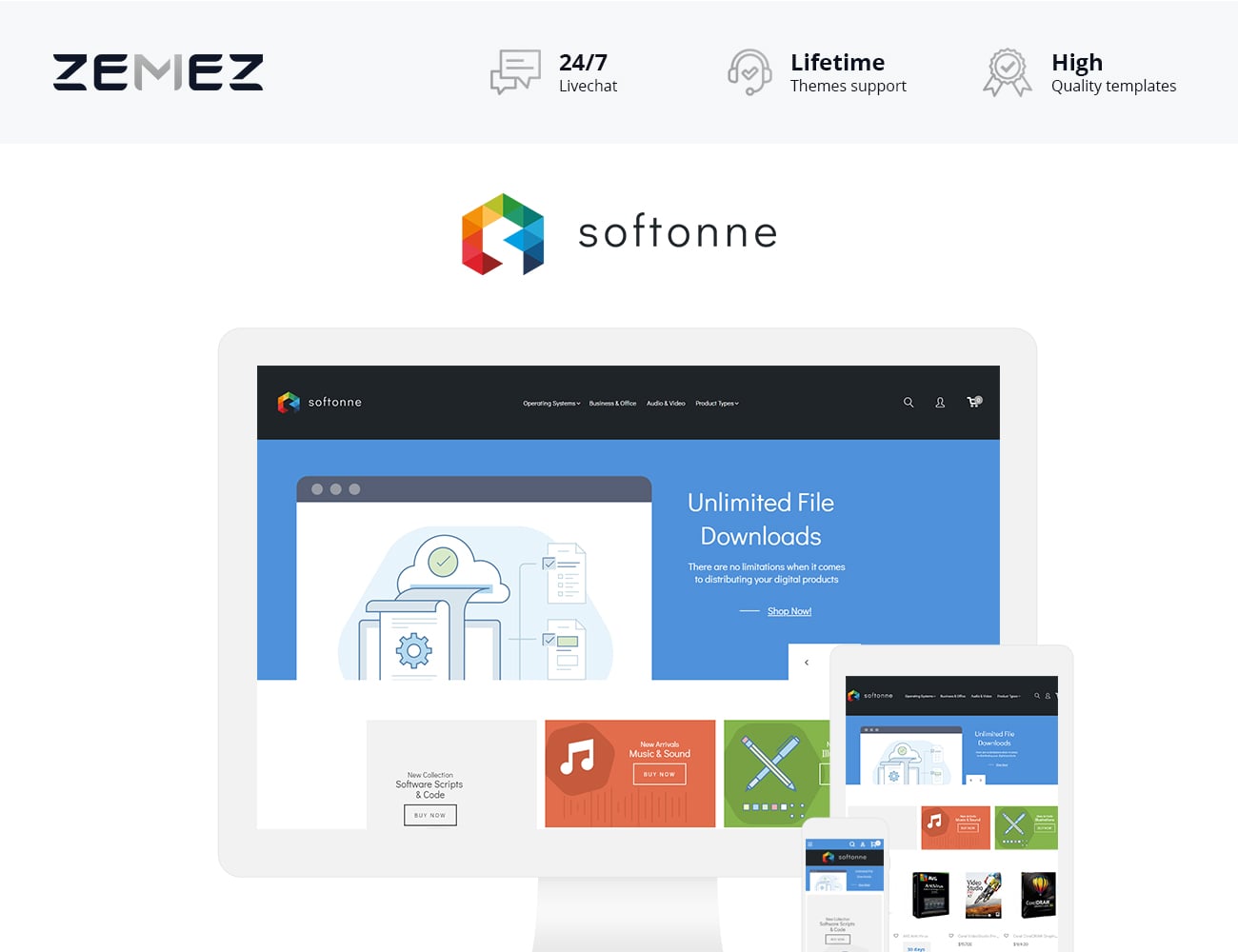 цифровые продукты magento theme