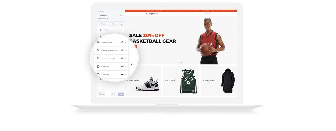 тема baskteam shopify