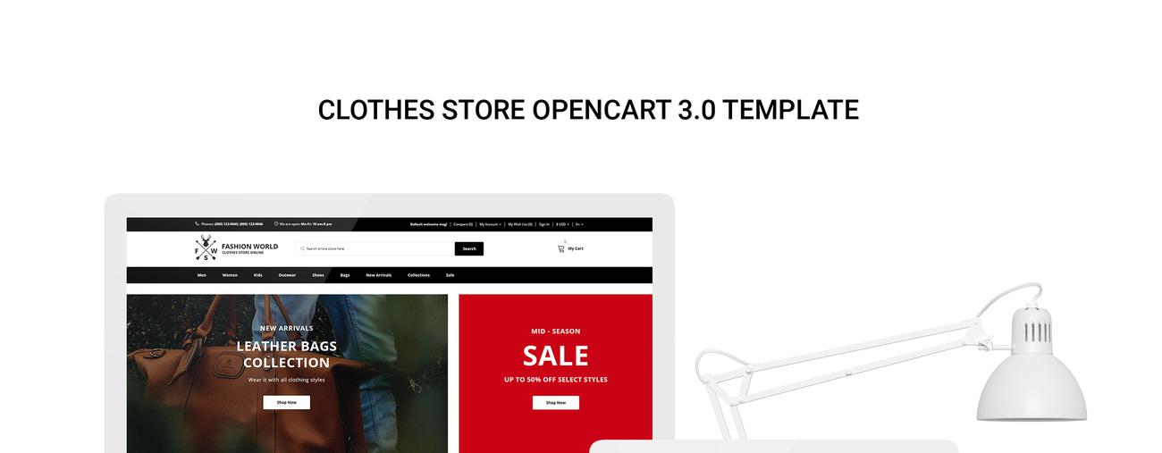 шаблон opencart мира моды