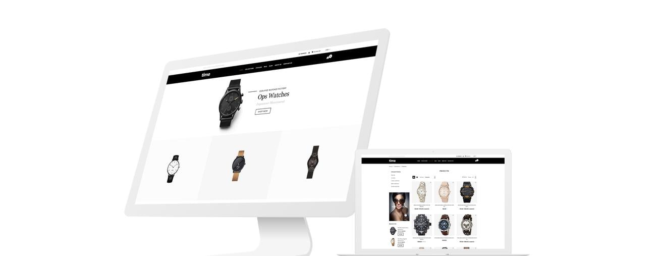 лаконичная тема магазина часов shopify