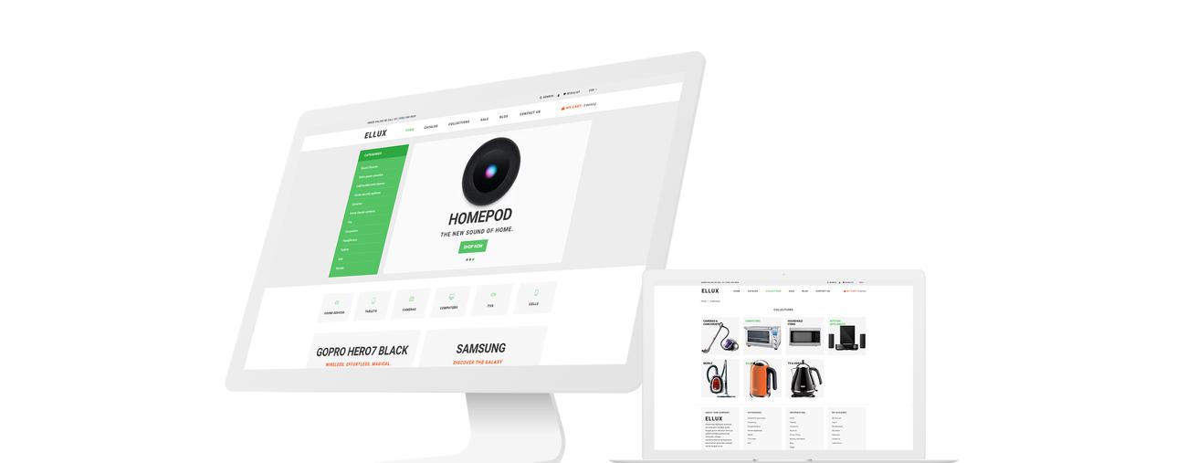магазин электроники shopify тема