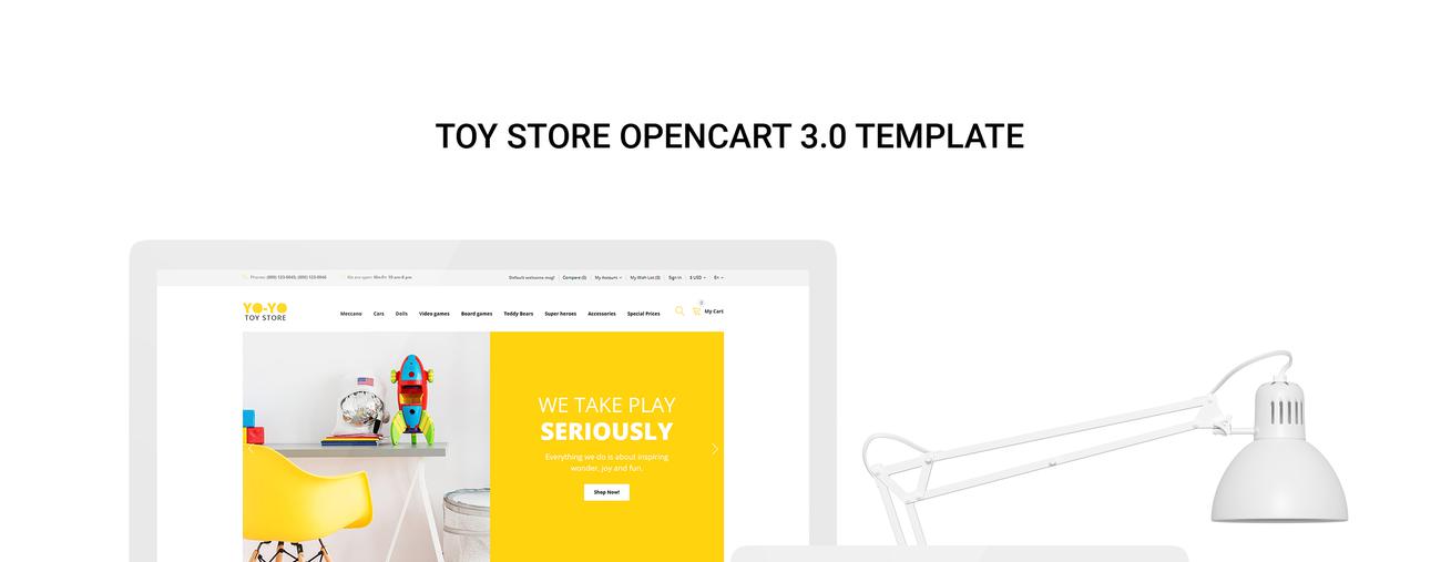 yo toy store шаблон opencart