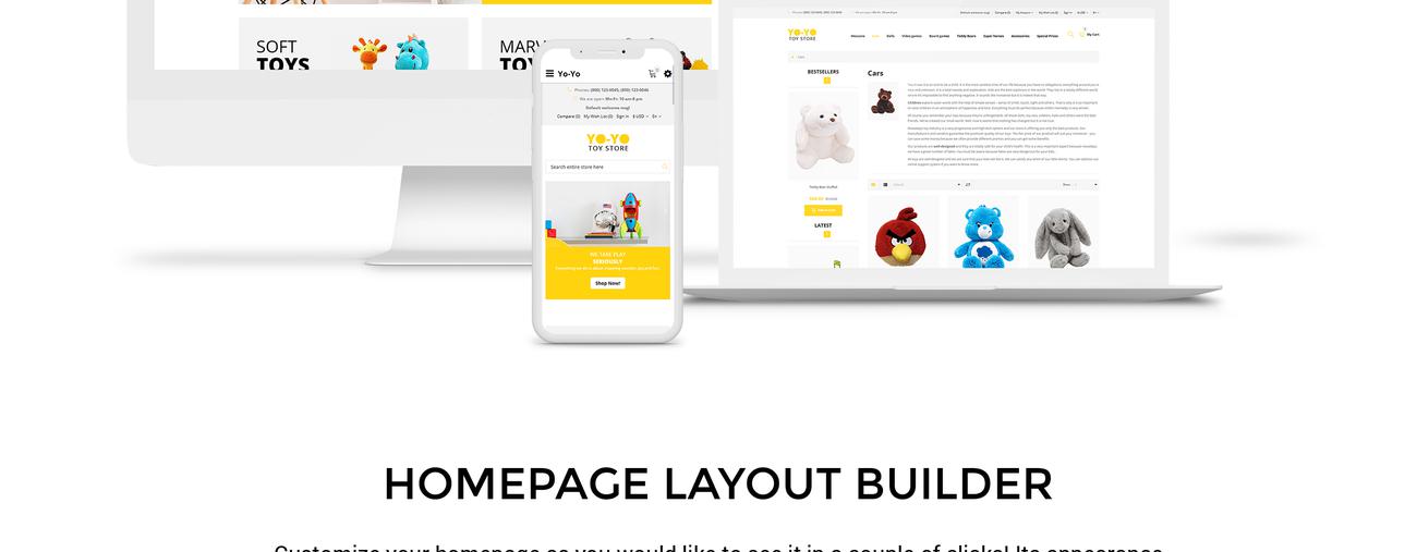 yo toy store шаблон opencart