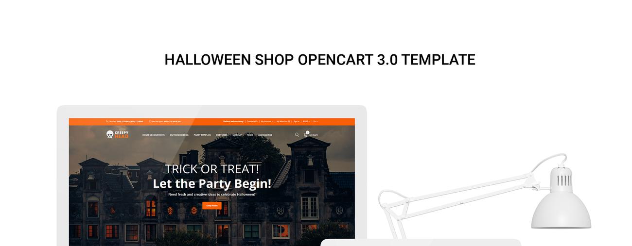 шаблон opencart магазина хэллоуина