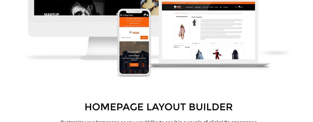 шаблон opencart магазина хэллоуина