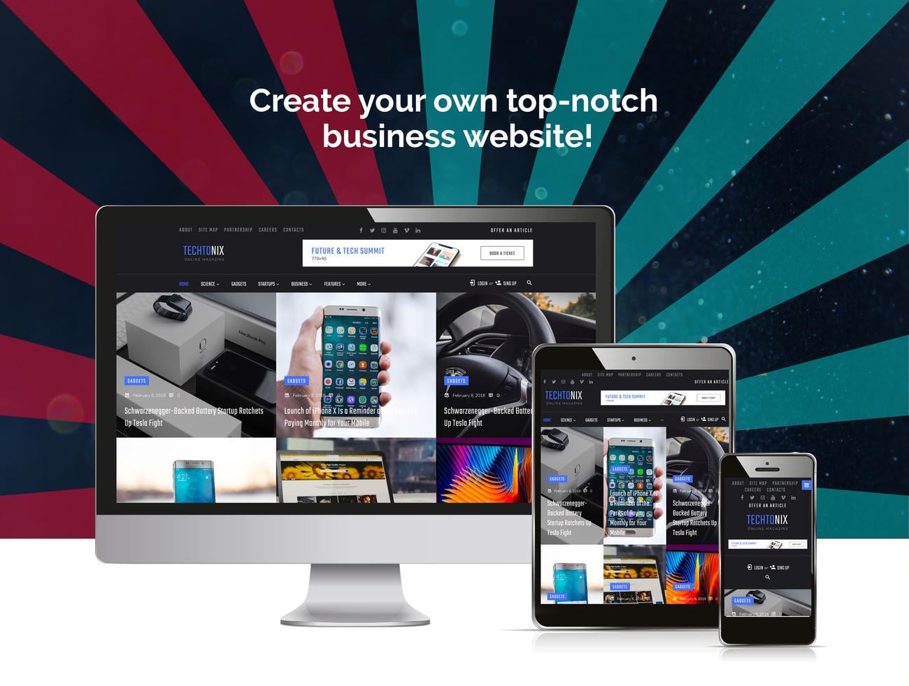 технический блог wordpress elementor theme
