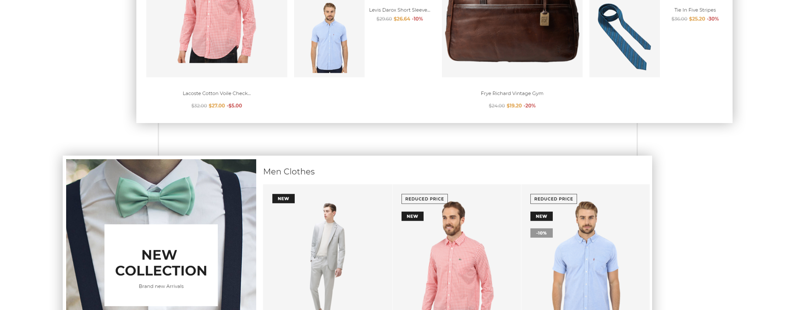 магазин одежды prestashop тема
