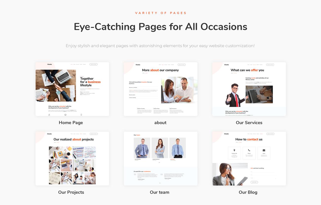 бизнес маркетинг wordpress elementor theme