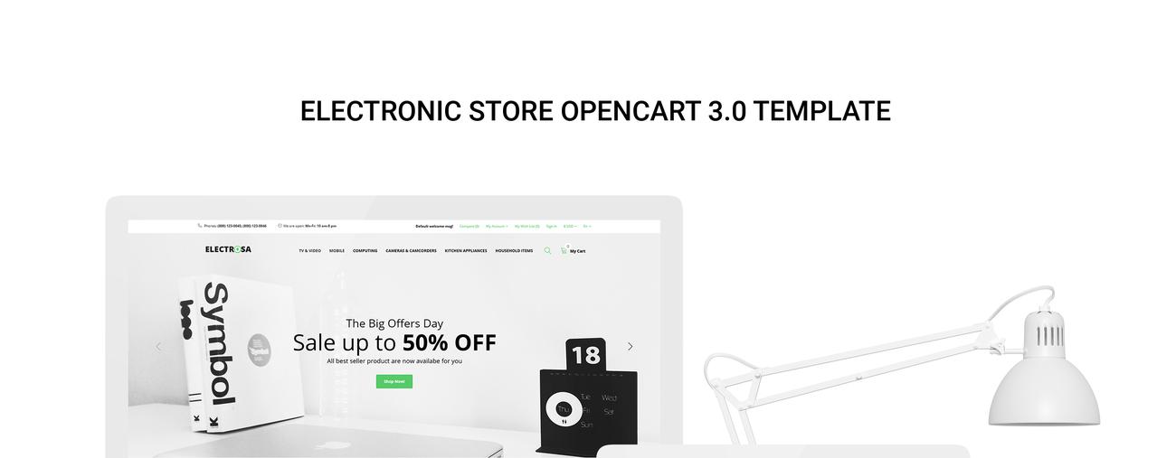 электронный магазин шаблон opencart