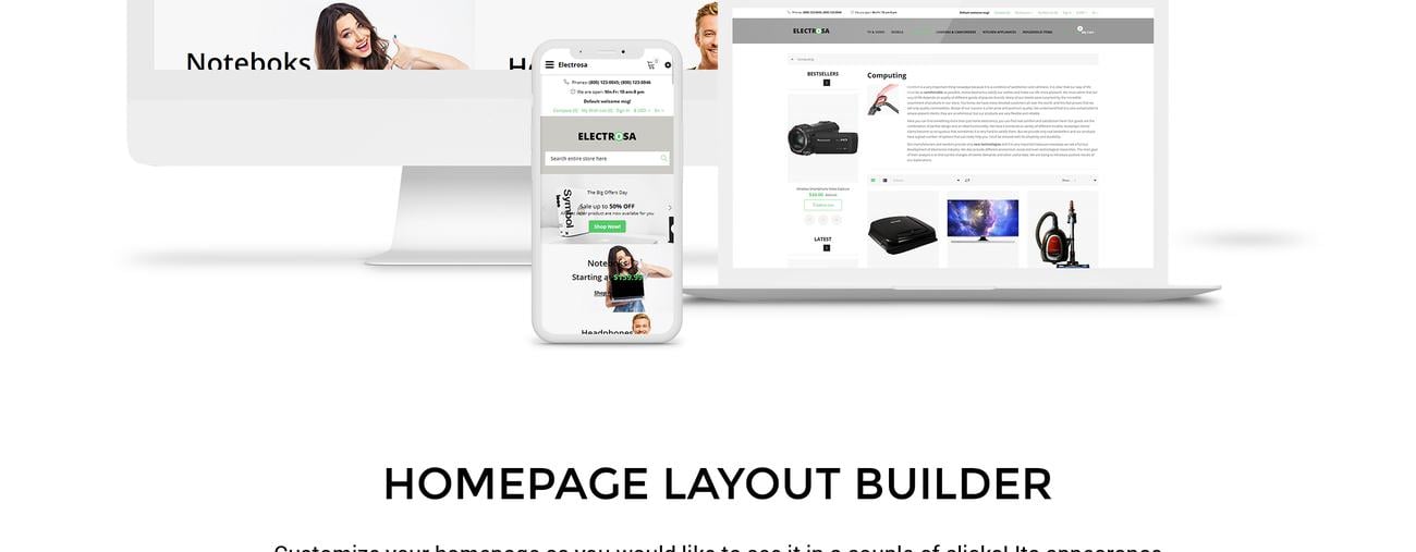электронный магазин шаблон opencart