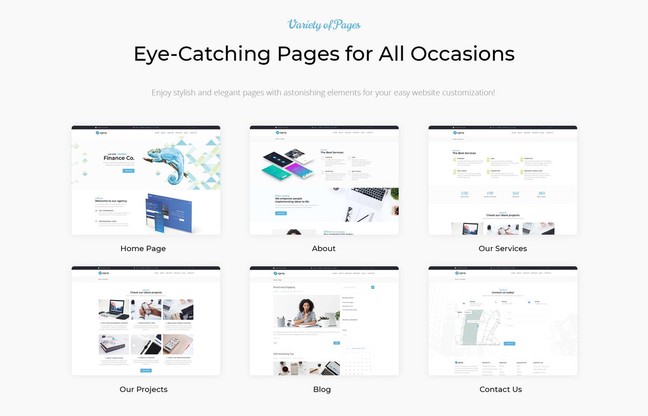 креативный бизнес wordpress elementor theme