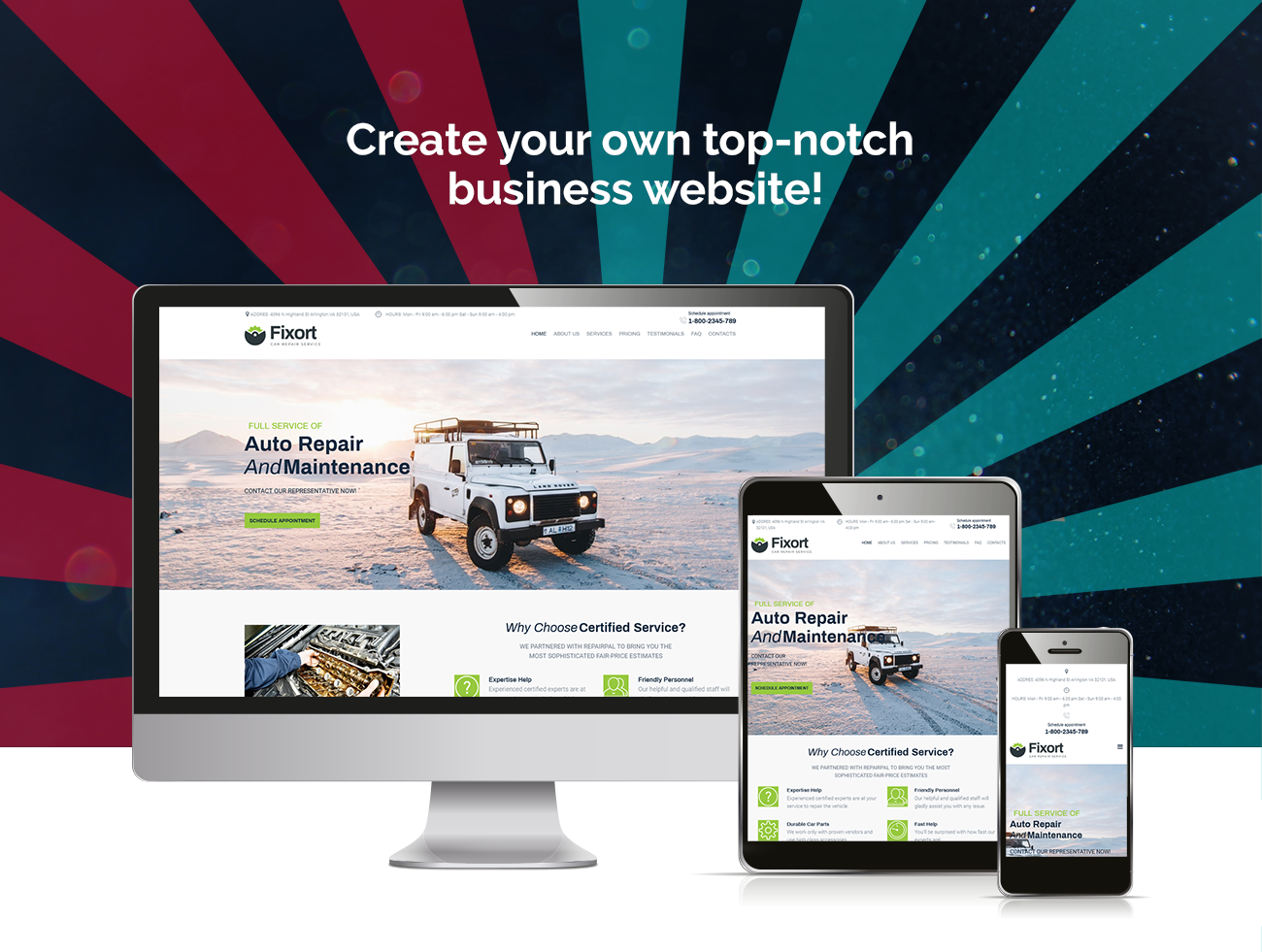 ремонт автомобилей wordpress elementor theme