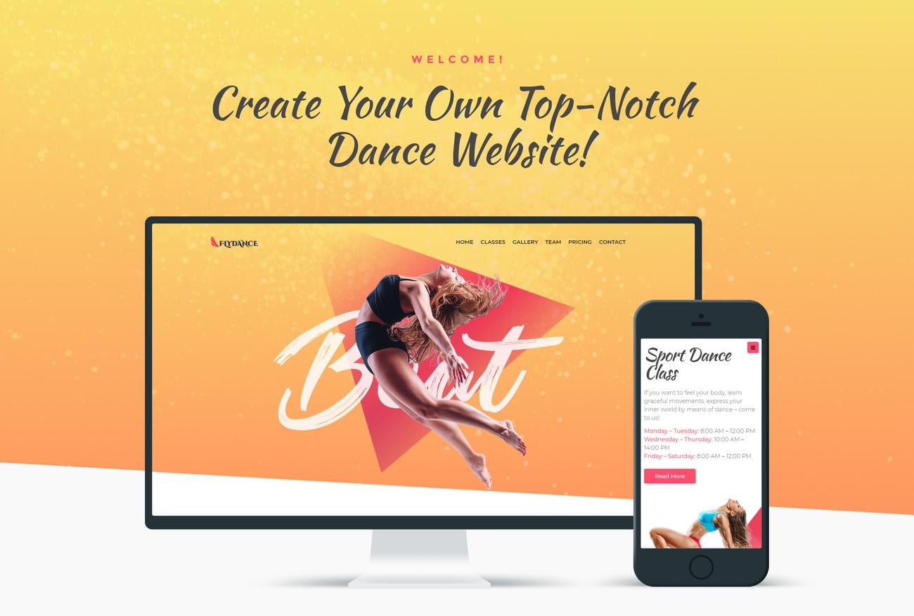 танцевальные классы wordpress elementor theme