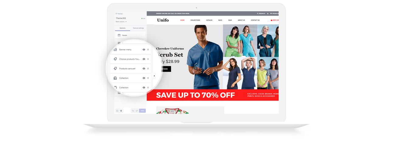тема uniform store shopify