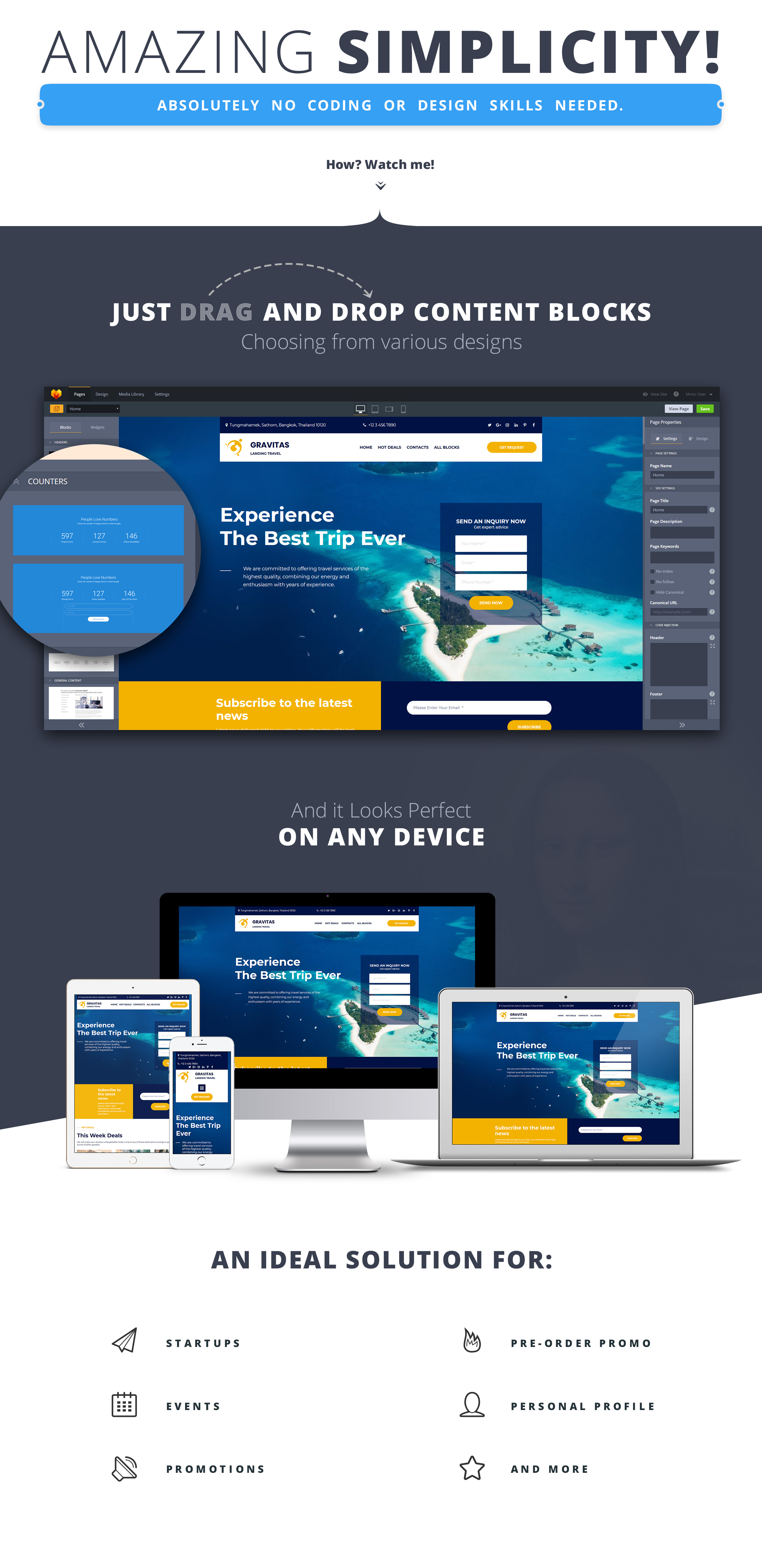 шаблон целевой страницы travel motocms 3