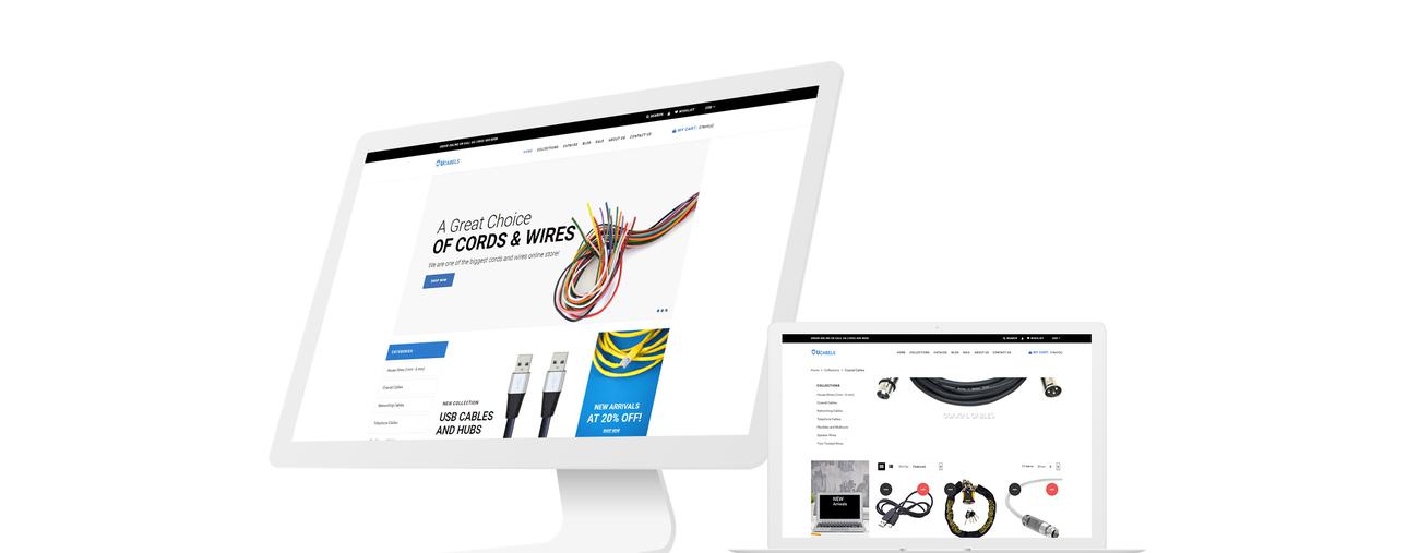шнуры и провода магазин shopify тема