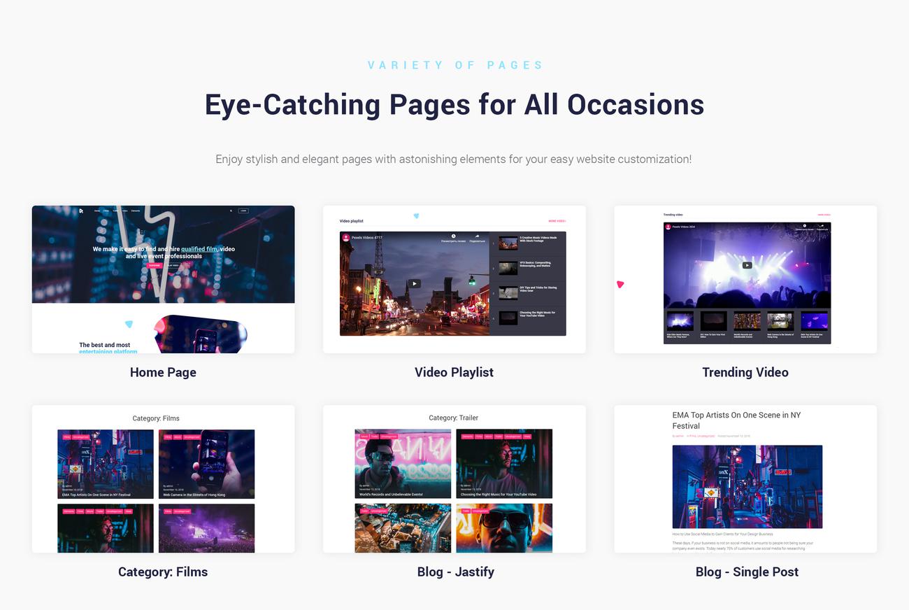 видеосъемка wordpress elementor theme
