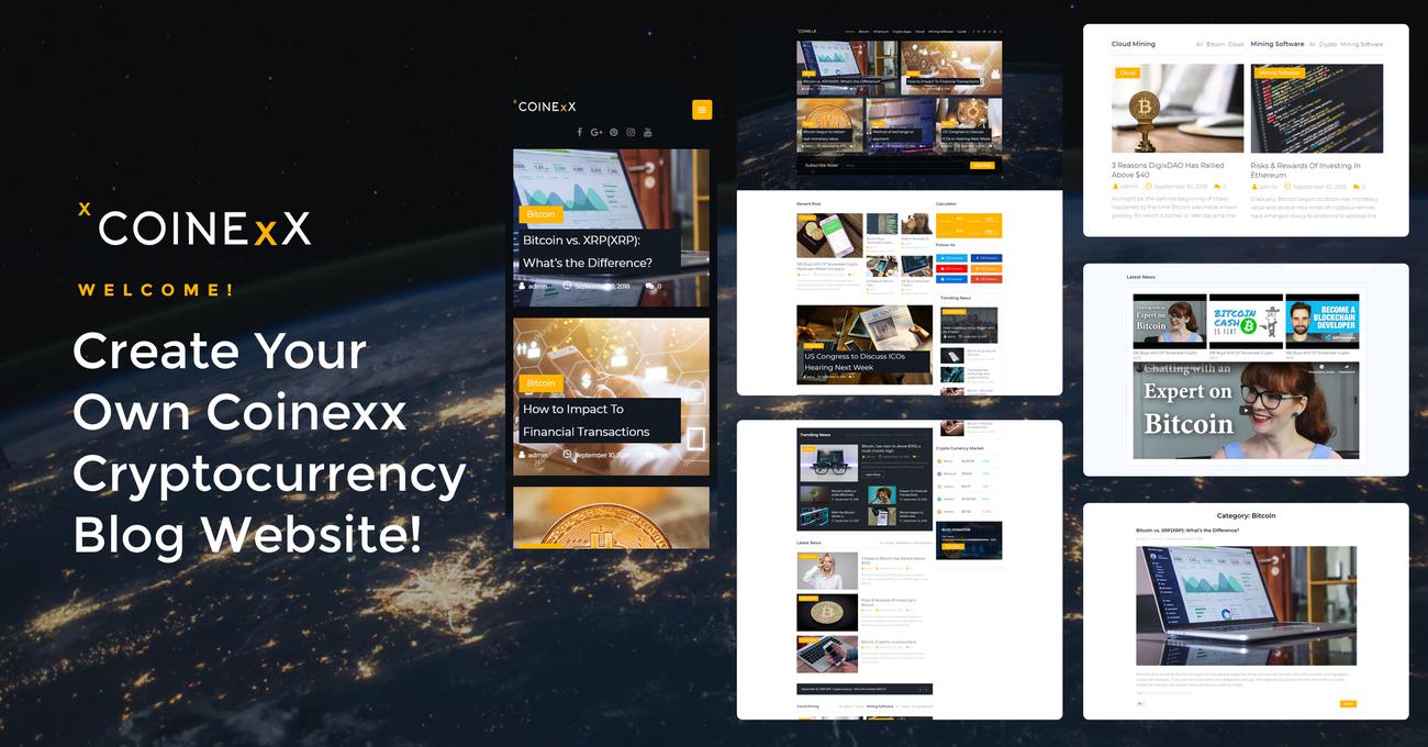 биткойн блог wordpress elementor тема