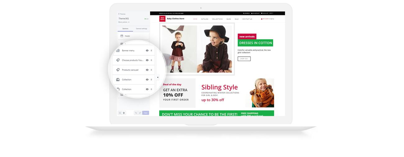 тема baby boom shopify