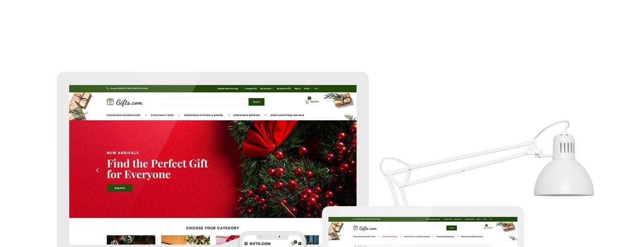шаблон магазина рождественских подарков opencart