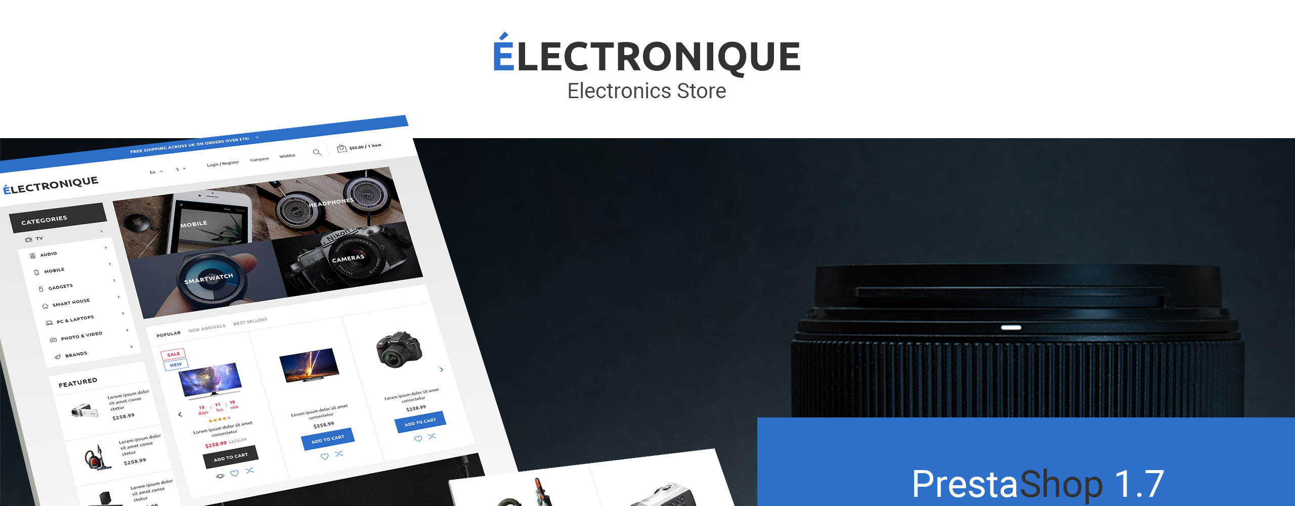 магазин электроники prestashop тема