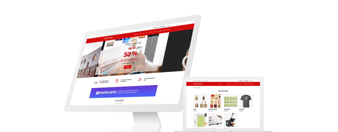 печать мультивалютной простой темы shopify