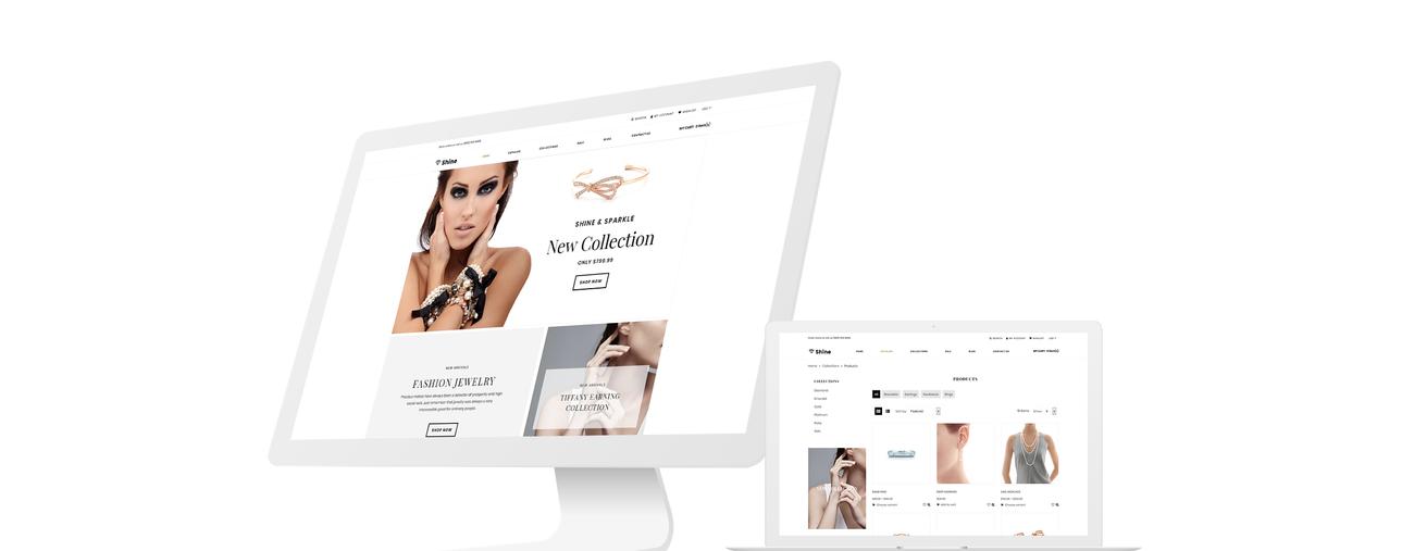 тема ювелирного магазина clean shopify