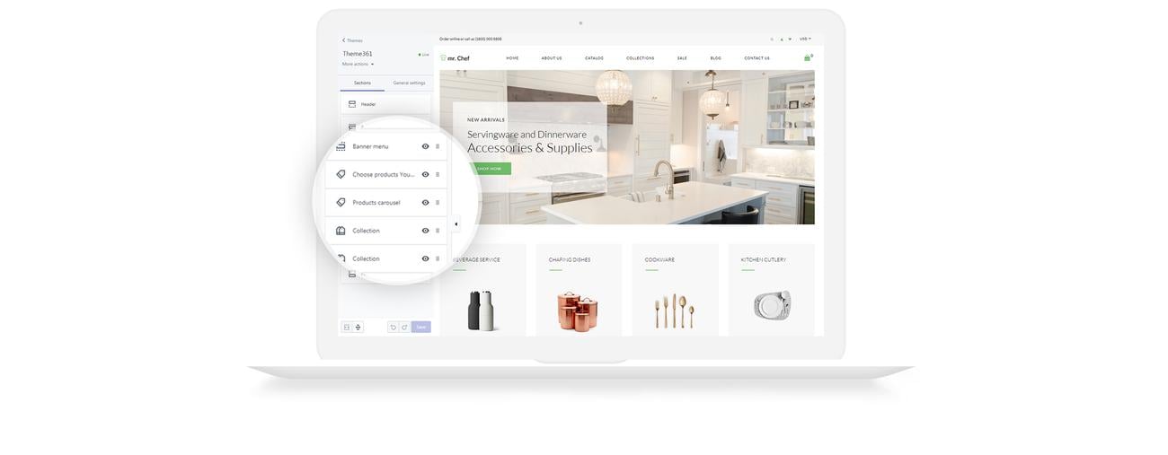 предметы домашнего обихода минималистичная тема shopify