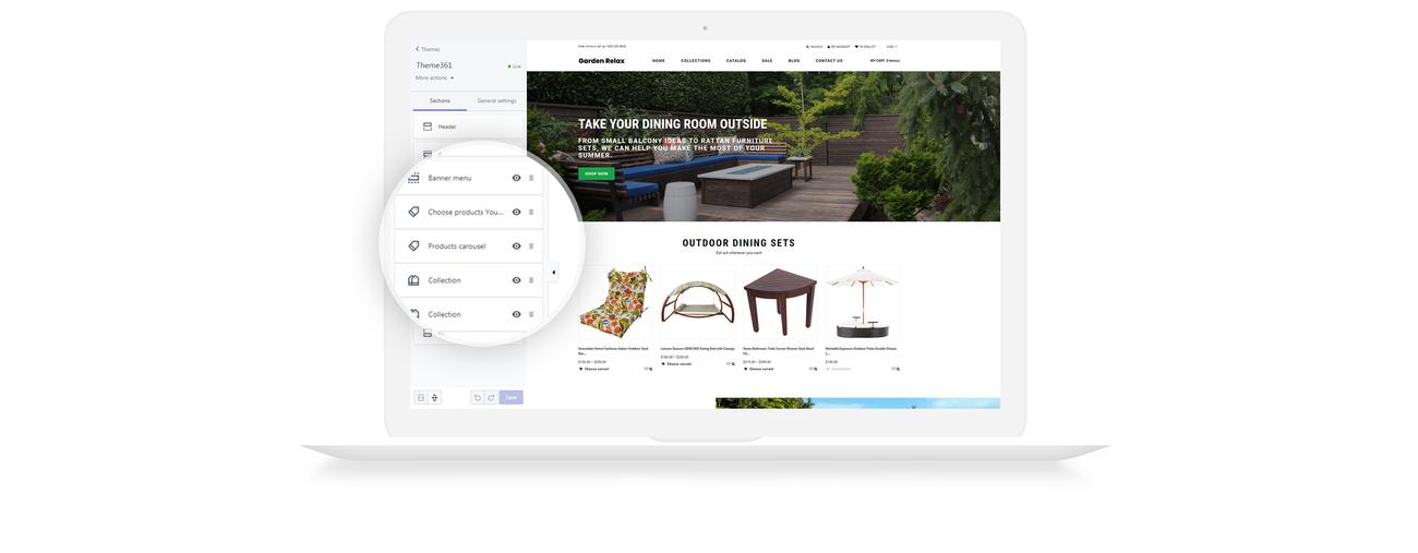 используйте чистую тему shopify
