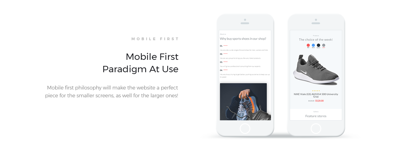 магазин спортивной и повседневной обуви elementor woocommerce theme
