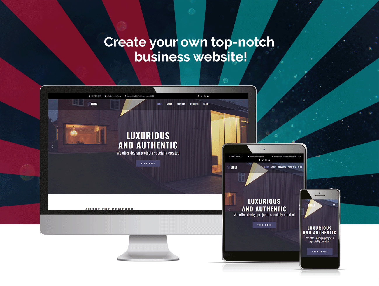архитектура услуг многофункциональная современная тема wordpress elementor