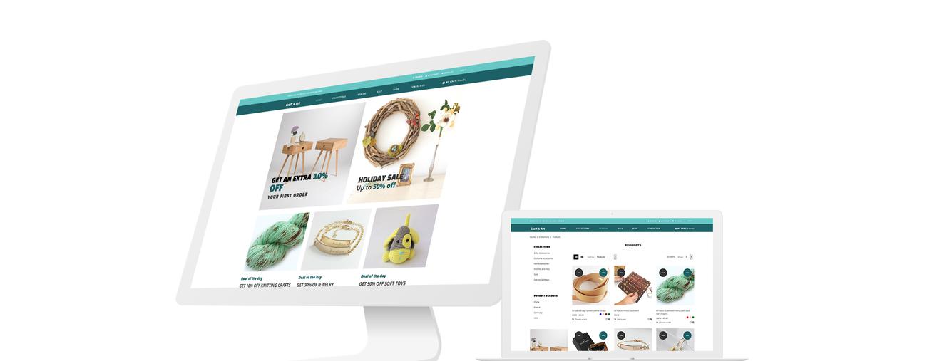 handmade &amp; craft store shopify тема