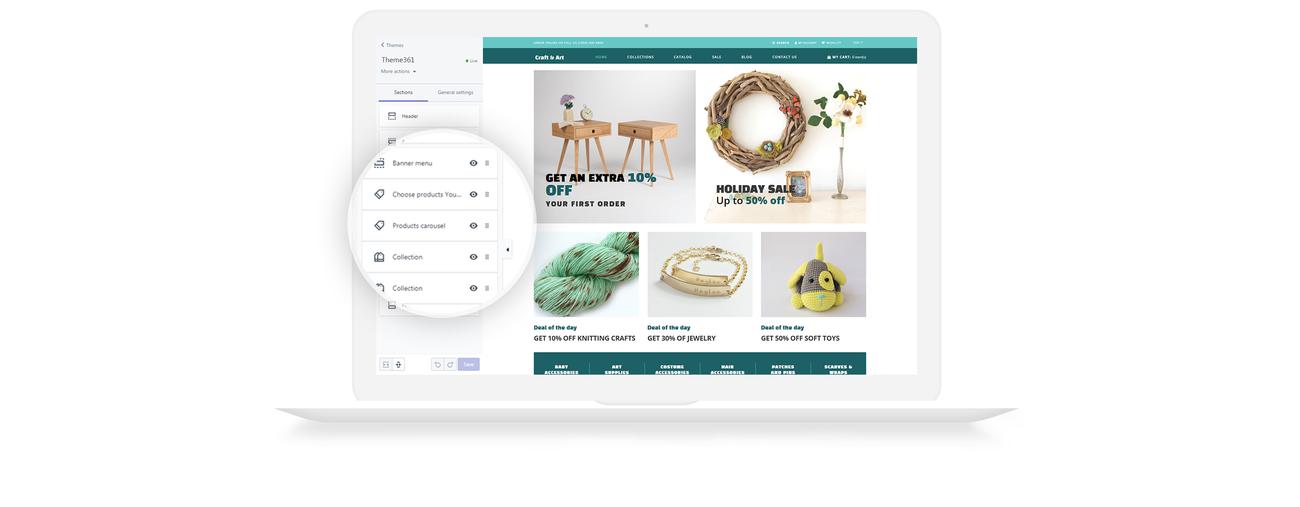 handmade &amp; craft store shopify тема