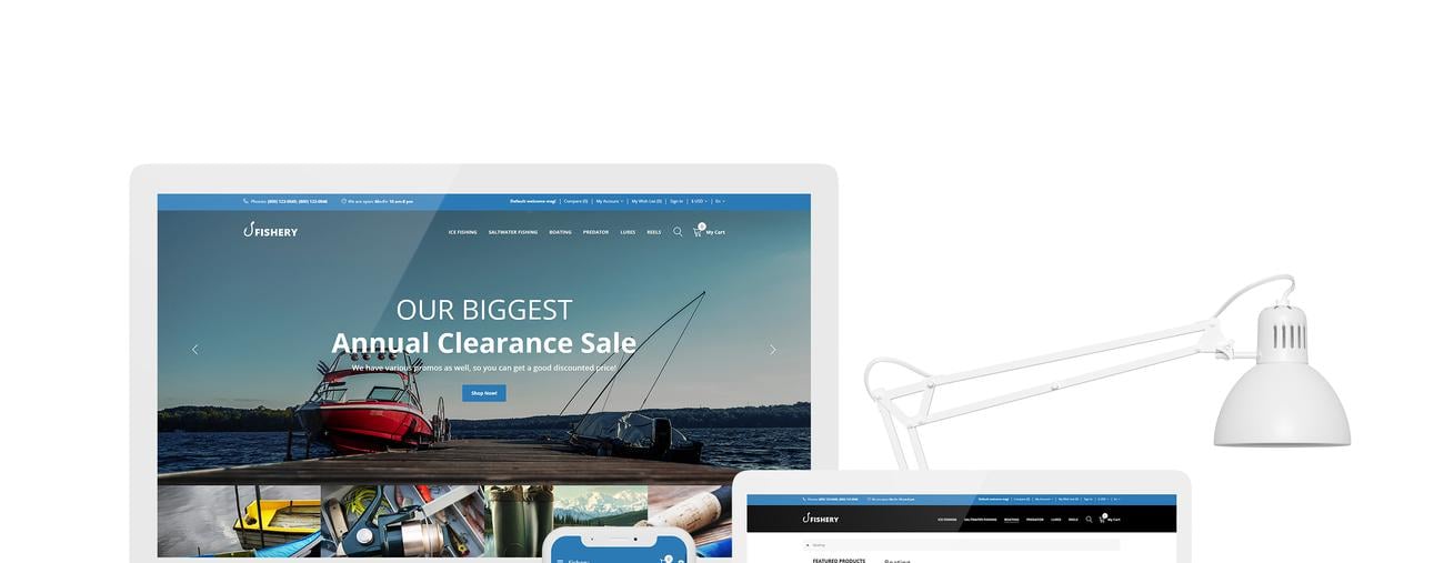 рыбалка многоязычный практичный шаблон opencart