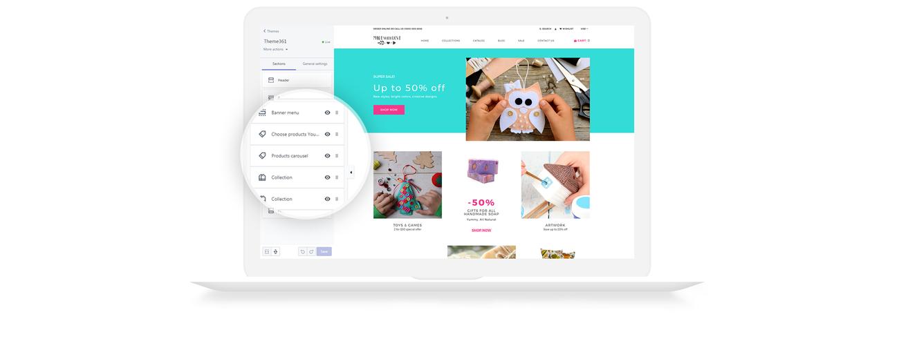 хобби и ремесла креативная тема shopify
