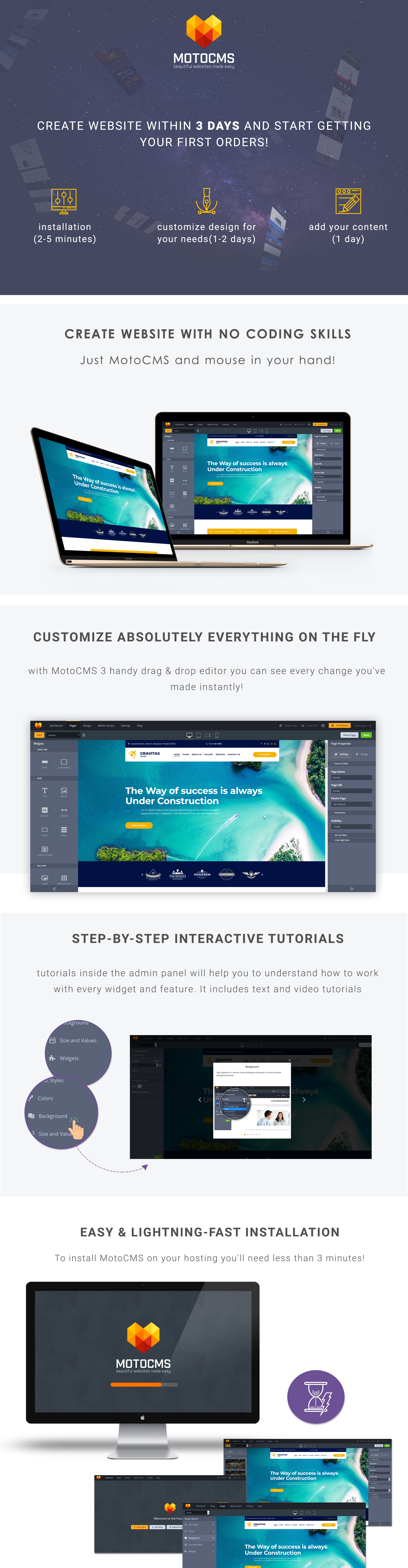шаблон travel moto cms 3