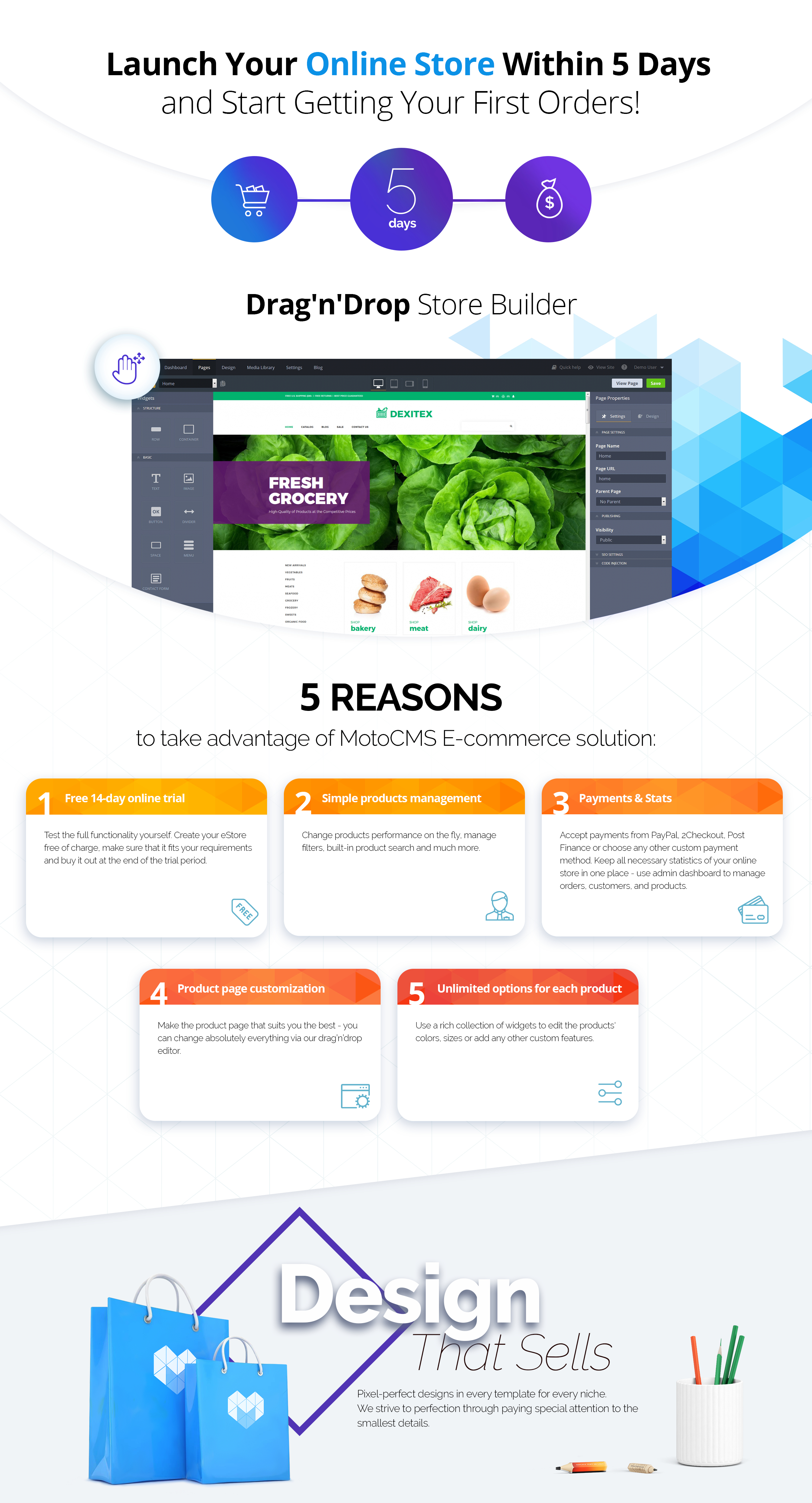 удобный продуктовый интернет-магазин motocms ecommerce template