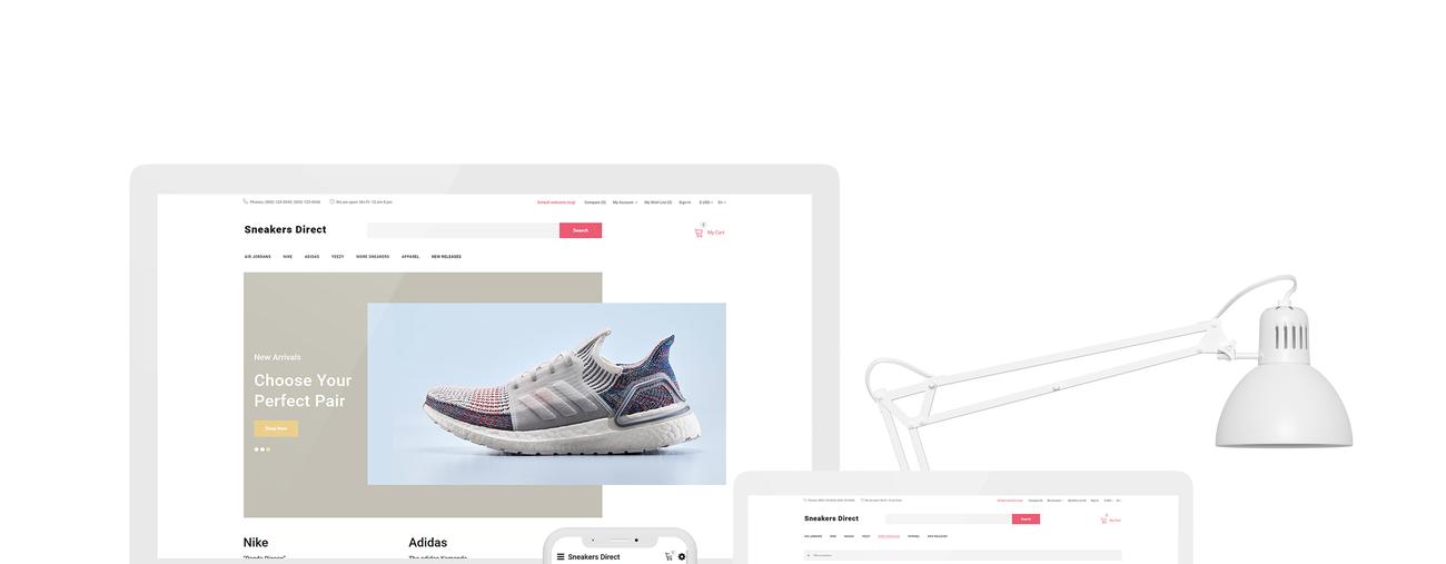 модный магазин чистый шаблон opencart